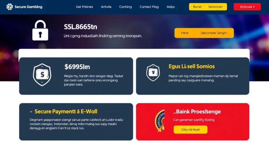 Tampilan fitur keamanan dan metode pembayaran di situs togel dan slot gacor Indonesia